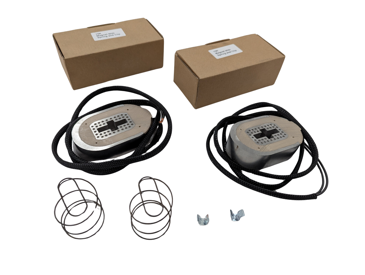 2 Pack of 8,000 lb, 10,000 lb, 12,000 lb, and 15,000 lb Axle Brake Magnet Kits - 12 1/4" X 3 3/8"-5" Backing Plate
