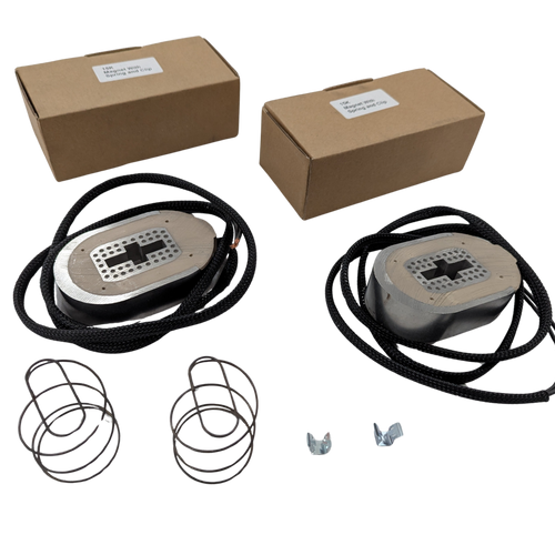 2 Pack of 8,000 lb, 10,000 lb, 12,000 lb, and 15,000 lb Axle Trailer Brake Magnet Kits - 12 1/4" X 3 3/8"-5" Backing Plate