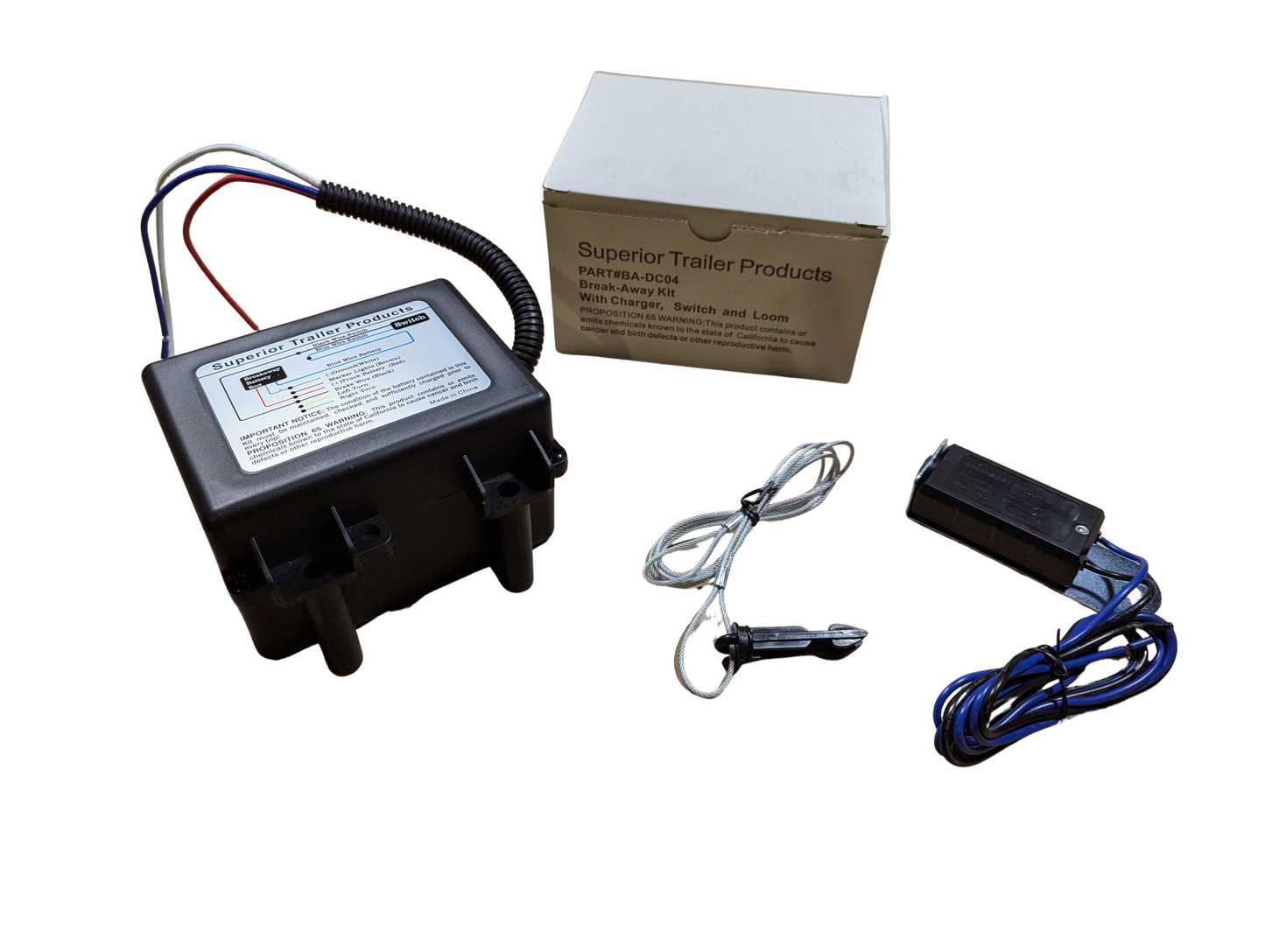 Trailer Breakaway Kit 12V5AH Battery Emergency Trailer Brake Switch