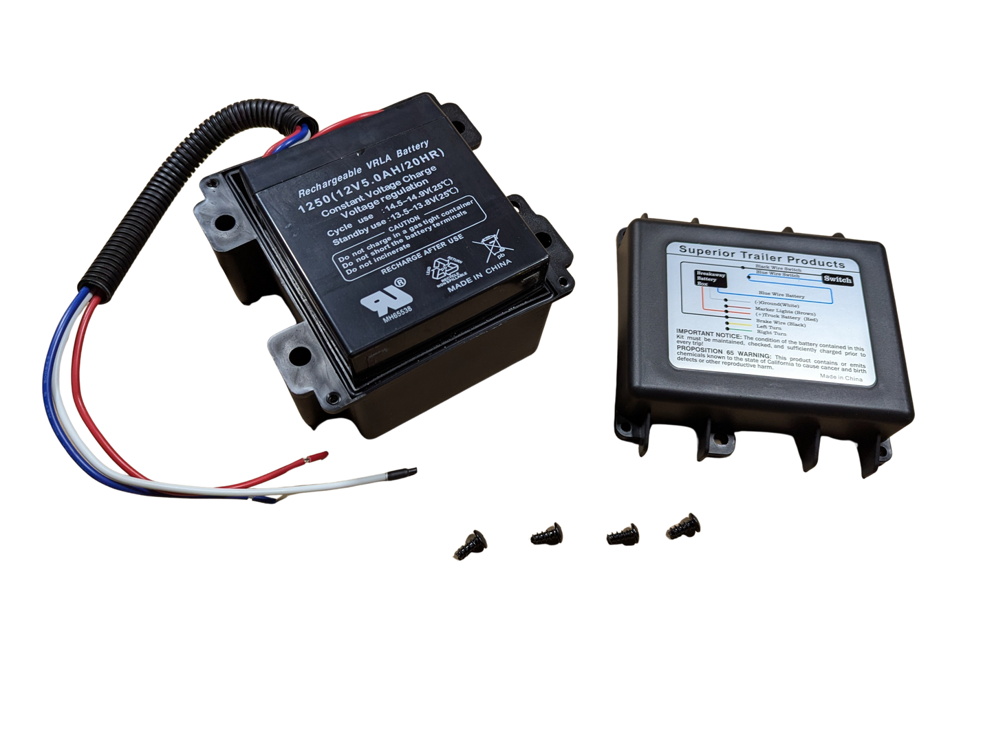 Trailer Breakaway Kit 12V5AH Battery Emergency Trailer Brake Switch