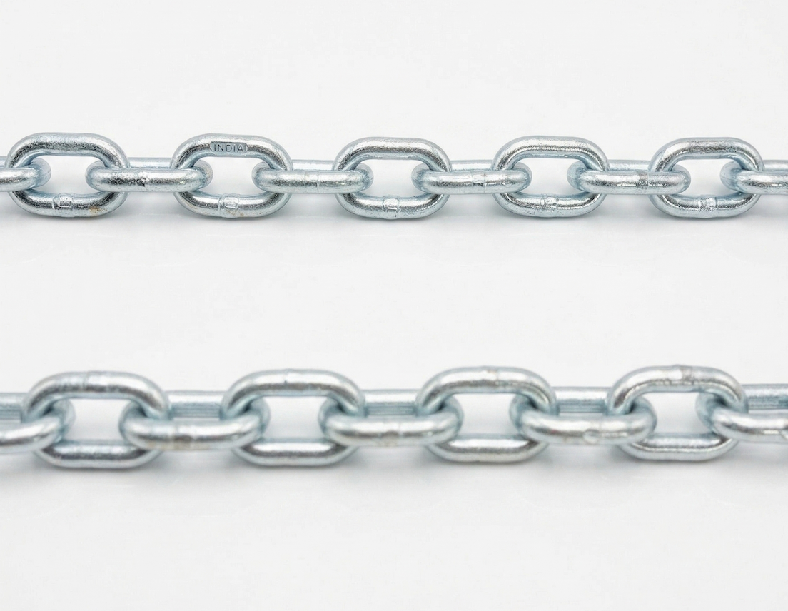 3/8" X 35" Grade 43 - Clevis Style Slip Hook Safety Chain Set - Rated at 16,200 lbs