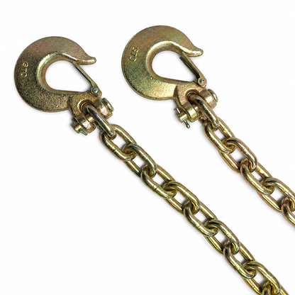 1/2" X 36" Grade 70 - Clevis Style Slip Hook Safety Chain Set - Rated at 42,400 lbs