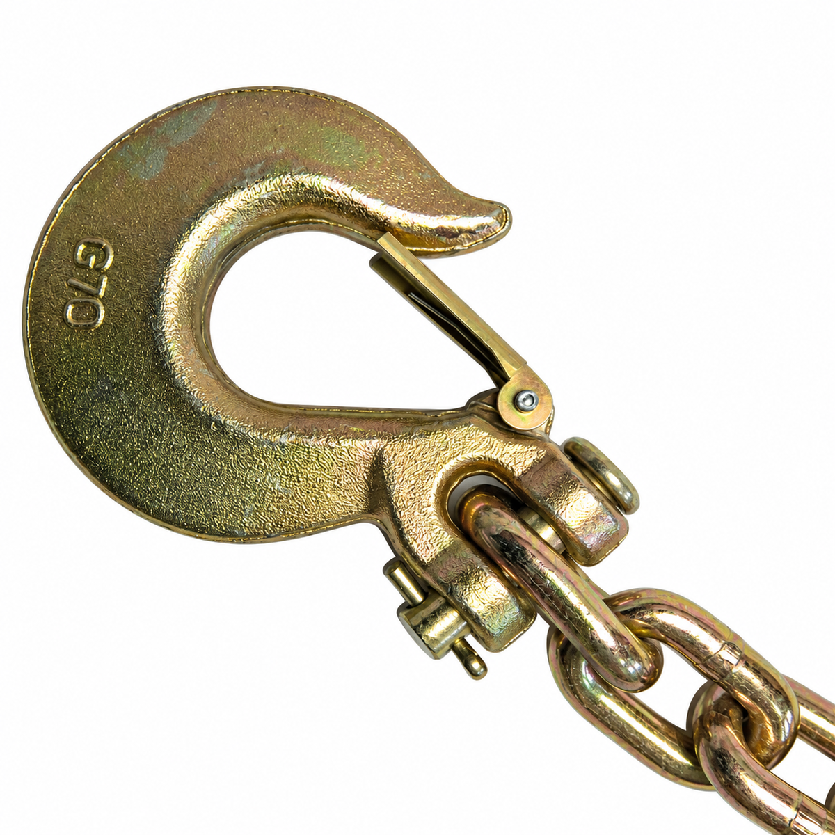 1/2" X 36" Grade 70 - Clevis Style Slip Hook Safety Chain Set - Rated at 42,400 lbs