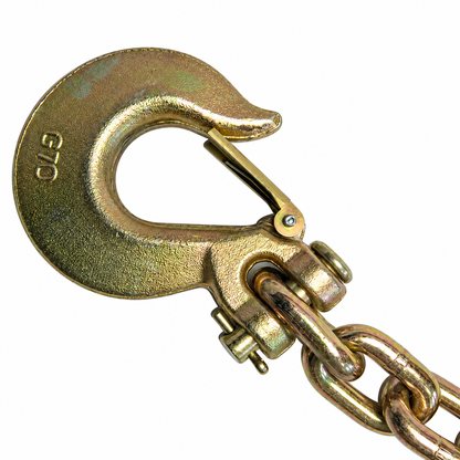 1/2" X 36" Grade 70 - Clevis Style Slip Hook Safety Chain Set - Rated at 42,400 lbs