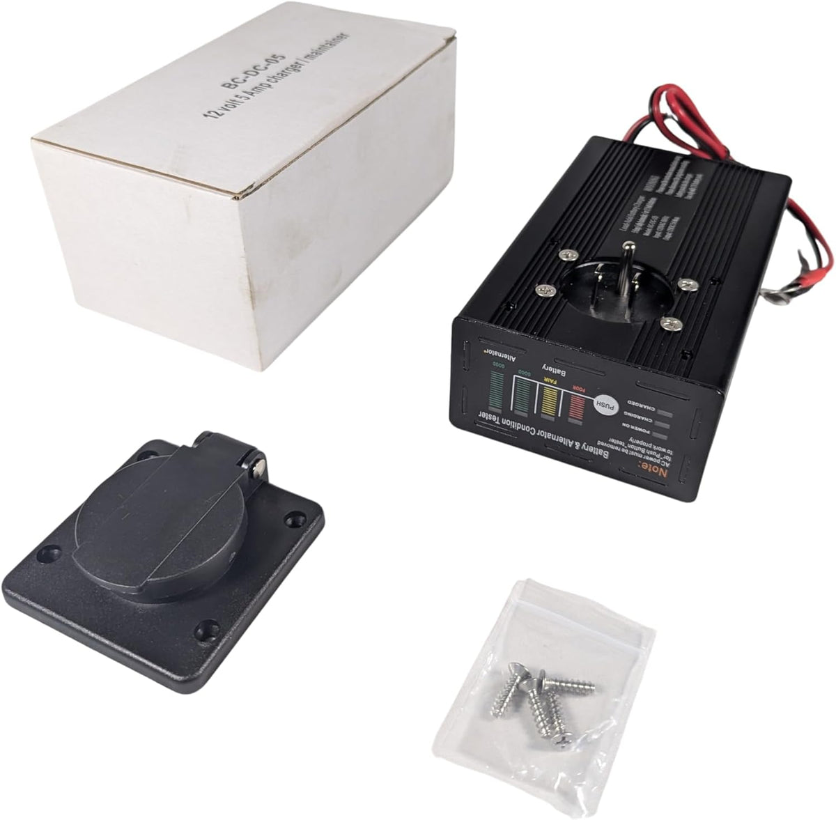 5 Amp Panel Mount Battery Charger & Tester for Dump Trailer – Trailer ...