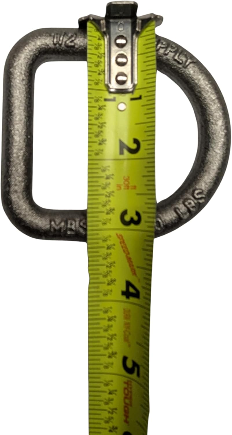 1/2" Steel Weld on D-Ring with Mounting Clip. 12,000 lbs (4 Pack)