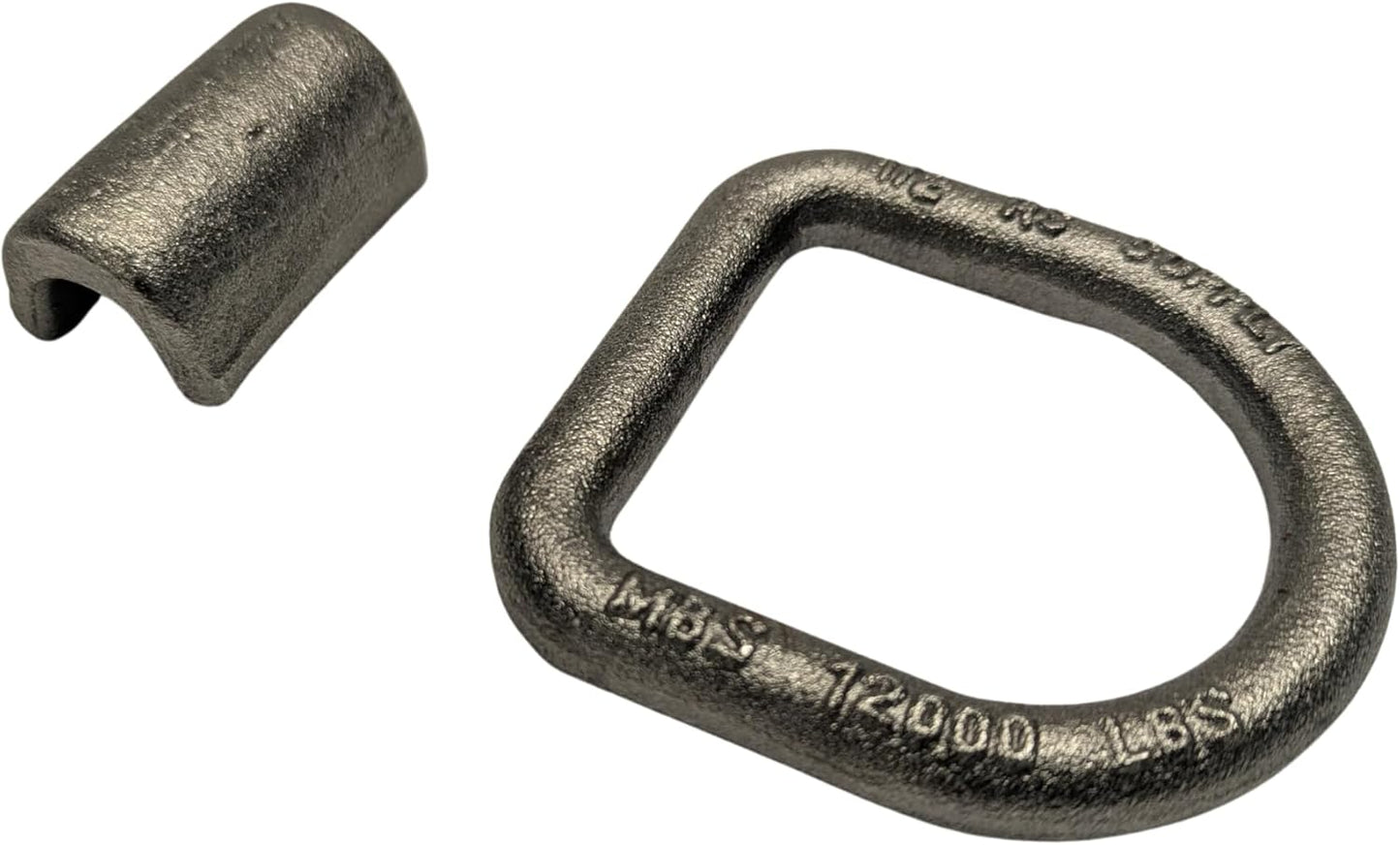 1/2" Steel Weld on D-Ring with Mounting Clip. 12,000 lbs (4 Pack)