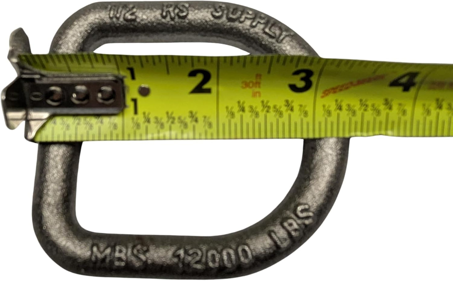 1/2" Steel Weld on D-Ring with Mounting Clip. 12,000 lbs (4 Pack)