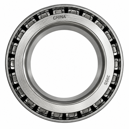 A metal ball bearing with visible inner and outer rings and rolling balls, photographed on a plain white background. The inner ring is marked 'CHINA' and the outer ring has the marking 395S