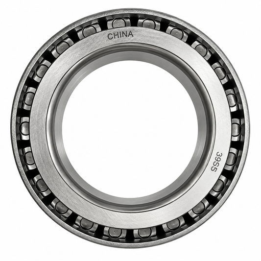 A metal ball bearing with visible inner and outer rings and rolling balls, photographed on a plain white background. The inner ring is marked 'CHINA' and the outer ring has the marking 395S