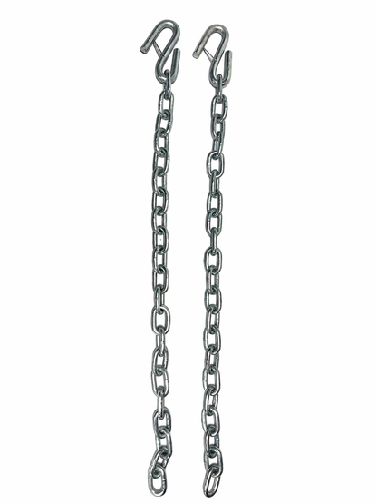 1/4" X 30" Grade 30 - S Hook Safety Chain Set - Rated at 5,000 lbs
