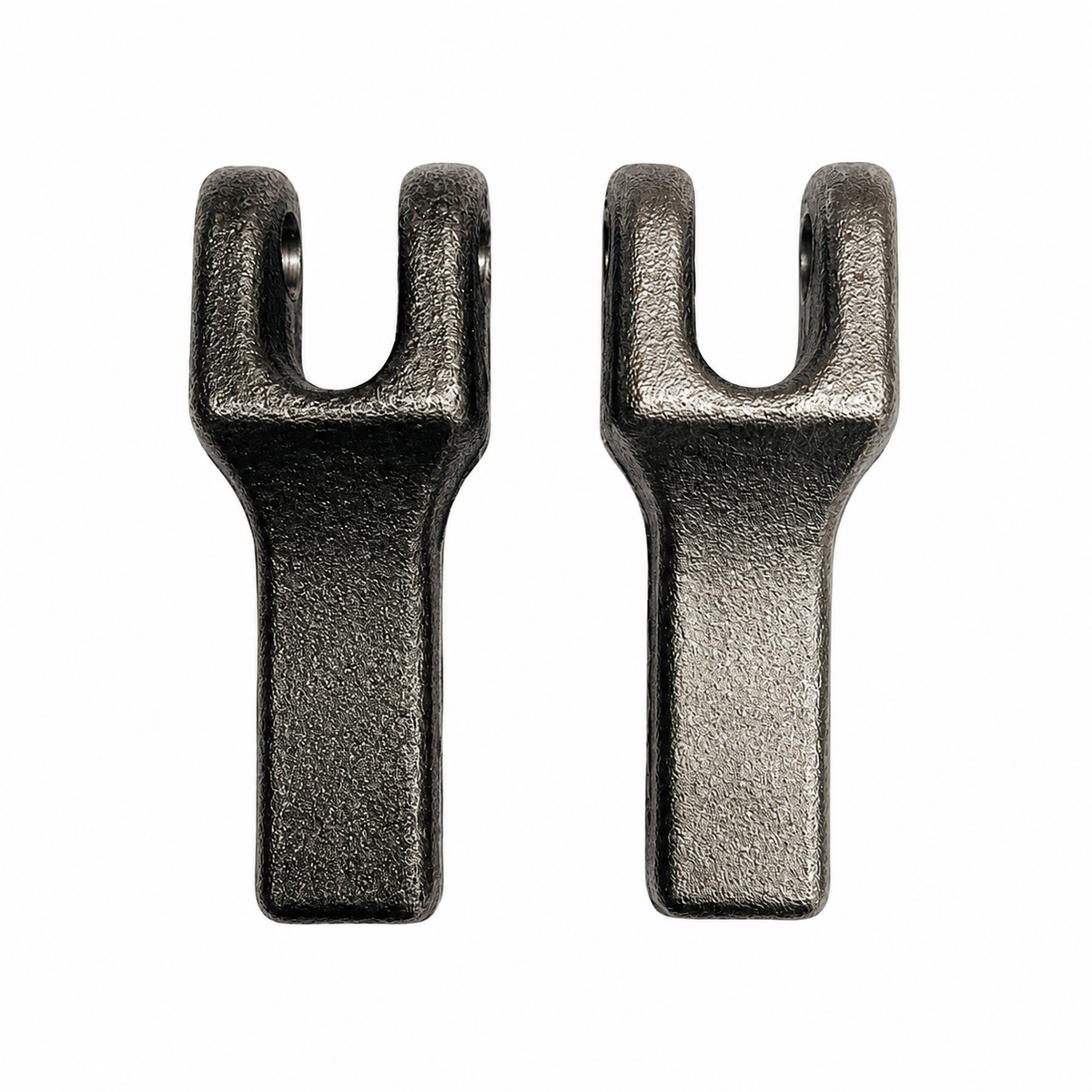 (2 Pack) 3/8" Weld-On Clevis Safety Chain Retainer, Extra Heavy Duty Forged Steel Trailer Chain Anchor with Removable Clevis Pin & Cotter Pin, Raw Steel Finish – 18,000 lbs Breaking Strength