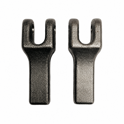 (2 Pack) 3/8" Weld-On Clevis Safety Chain Retainer, Extra Heavy Duty Forged Steel Trailer Chain Anchor with Removable Clevis Pin & Cotter Pin, Raw Steel Finish – 18,000 lbs Breaking Strength