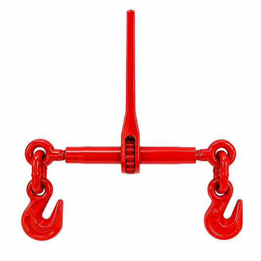 3/8" - 1/2" Ratchet Load Binder, Grade 70 Heavy Duty Forged Steel Chain Binder, 9,200 lbs WLL / 33,000 lbs Breaking Strength, Commercial Flatbed Trailer Cargo Tie-Down