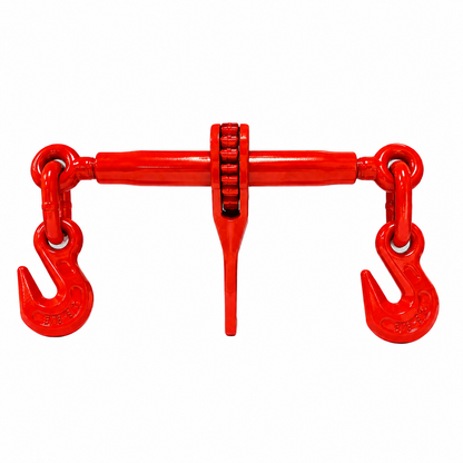 3/8" - 1/2" Ratchet Load Binder, Grade 70 Heavy Duty Forged Steel Chain Binder, 9,200 lbs WLL / 33,000 lbs Breaking Strength, Commercial Flatbed Trailer Cargo Tie-Down