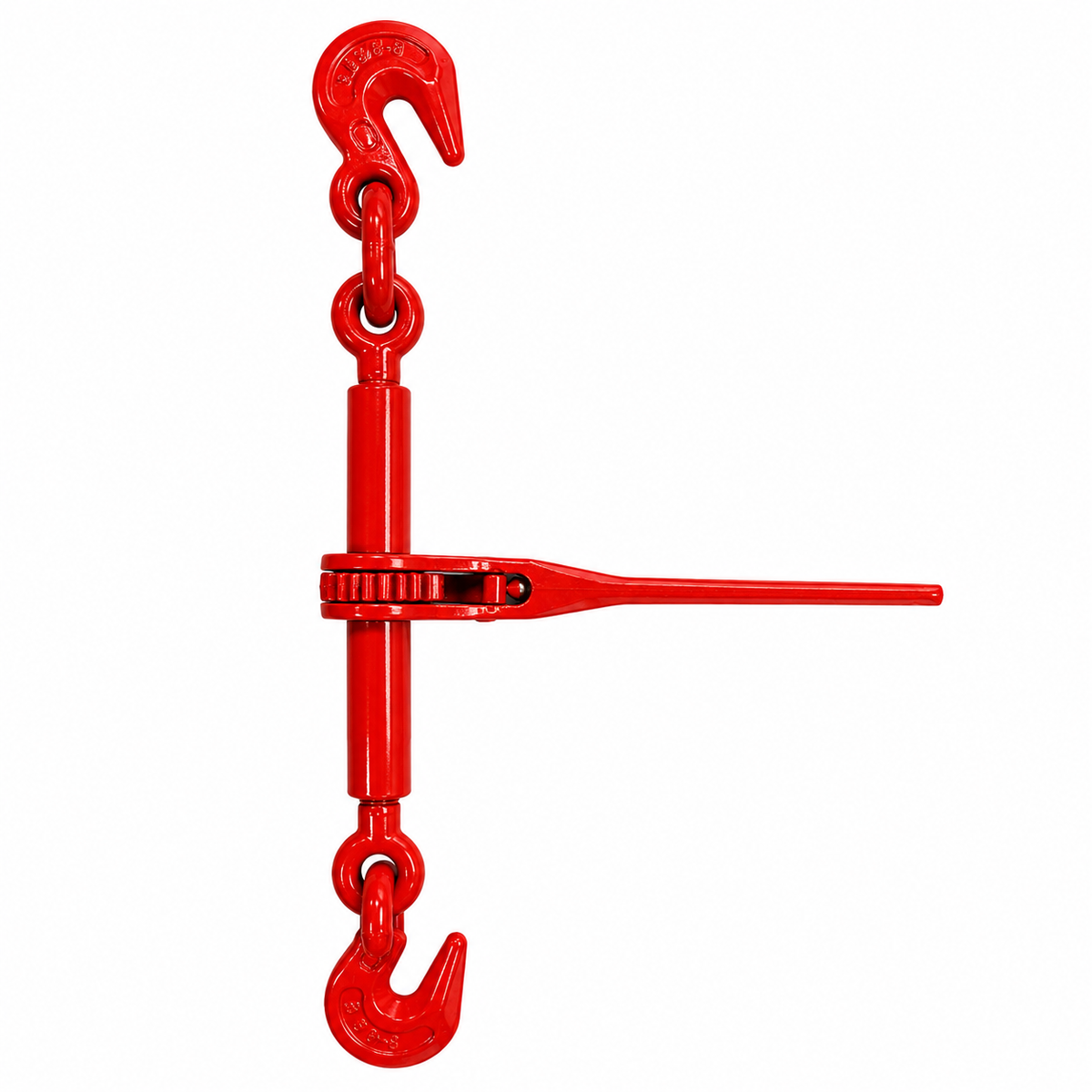 3/8" - 1/2" Ratchet Load Binder, Grade 70 Heavy Duty Forged Steel Chain Binder, 9,200 lbs WLL / 33,000 lbs Breaking Strength, Commercial Flatbed Trailer Cargo Tie-Down