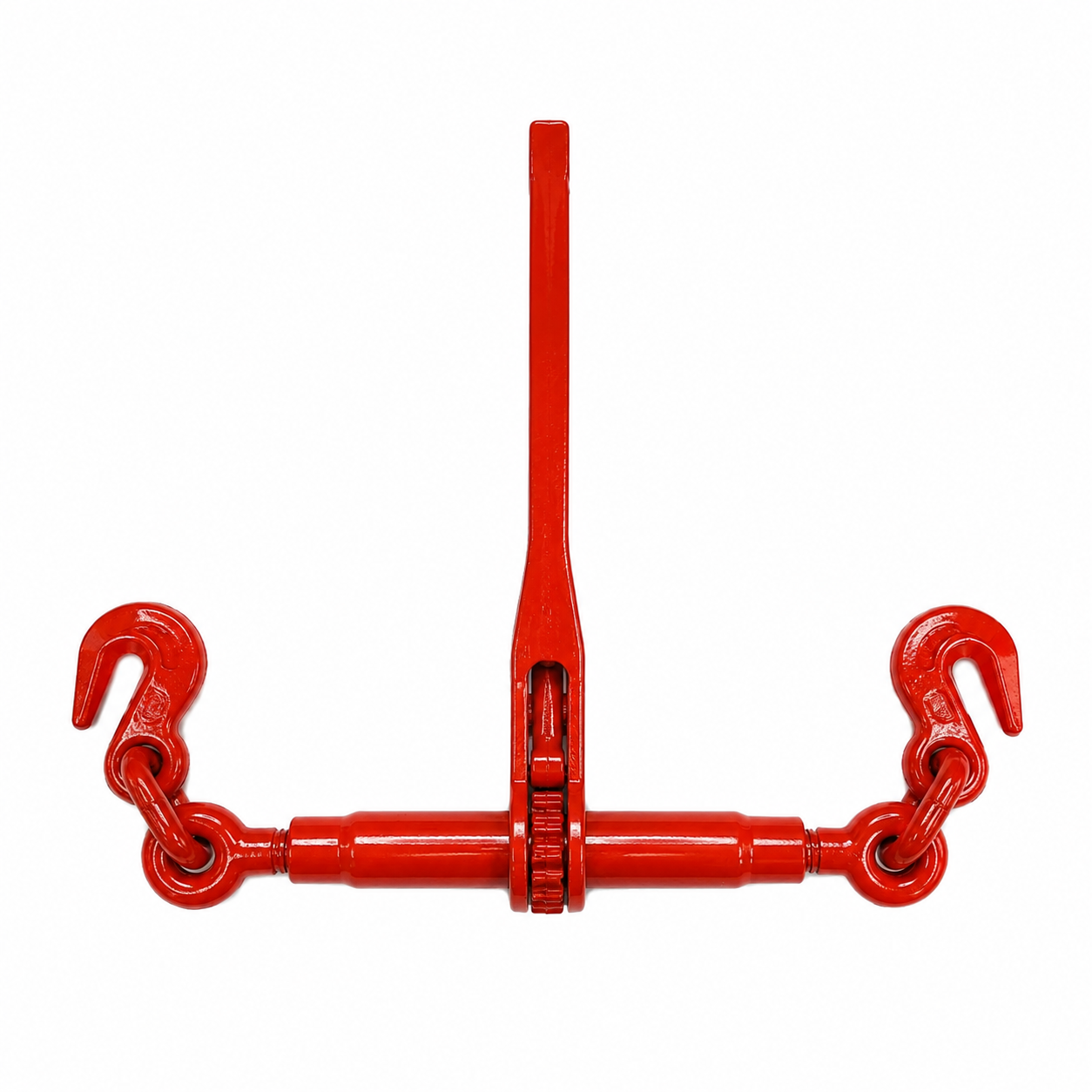 5/16" - 3/8" Ratchet Load Binder, Grade 70 Heavy Duty Forged Steel Chain Binder, 5,400 lbs WLL / 19,000 lbs Breaking Strength, Commercial Flatbed Trailer Tie-Down