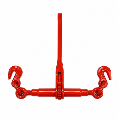 5/16" - 3/8" Ratchet Load Binder, Grade 70 Heavy Duty Forged Steel Chain Binder, 5,400 lbs WLL / 19,000 lbs Breaking Strength, Commercial Flatbed Trailer Tie-Down