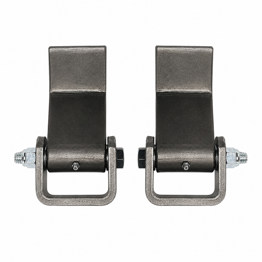 Heavy Duty Weld-On Steel Strap Hinge Set (Left & Right Hand) with Grease Zerk Fittings – Heavy Duty Trailer Door Hinges for Dump Trailers, Horse Trailers, Utility Cargo Doors & Enclosures (Part # H1032LH & H1032RH)