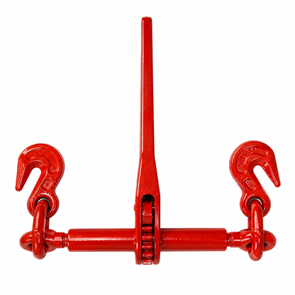 3/8" - 1/2" Ratchet Load Binder, Grade 70 Heavy Duty Forged Steel Chain Binder, 9,200 lbs WLL / 33,000 lbs Breaking Strength, Commercial Flatbed Trailer Cargo Tie-Down