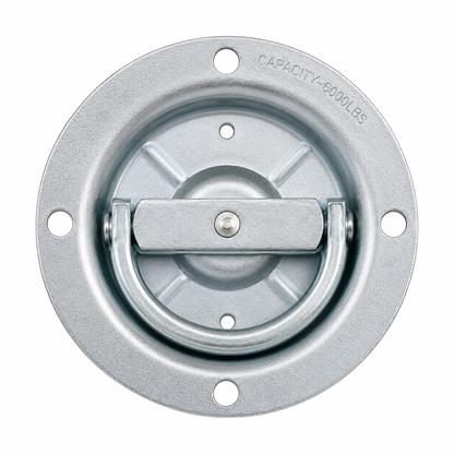Heavy Duty Recessed  D-Ring. 6,000lbs Breaking Strength, 2000lbs Working Load Limit