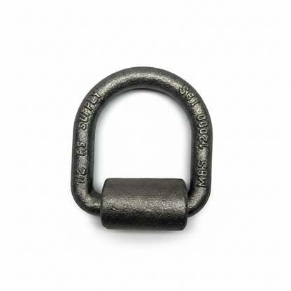 1/2" Steel Weld on D-Ring with Mounting Clip. 12,000lbs Breaking Strength, 4000lbs Working Load Limit