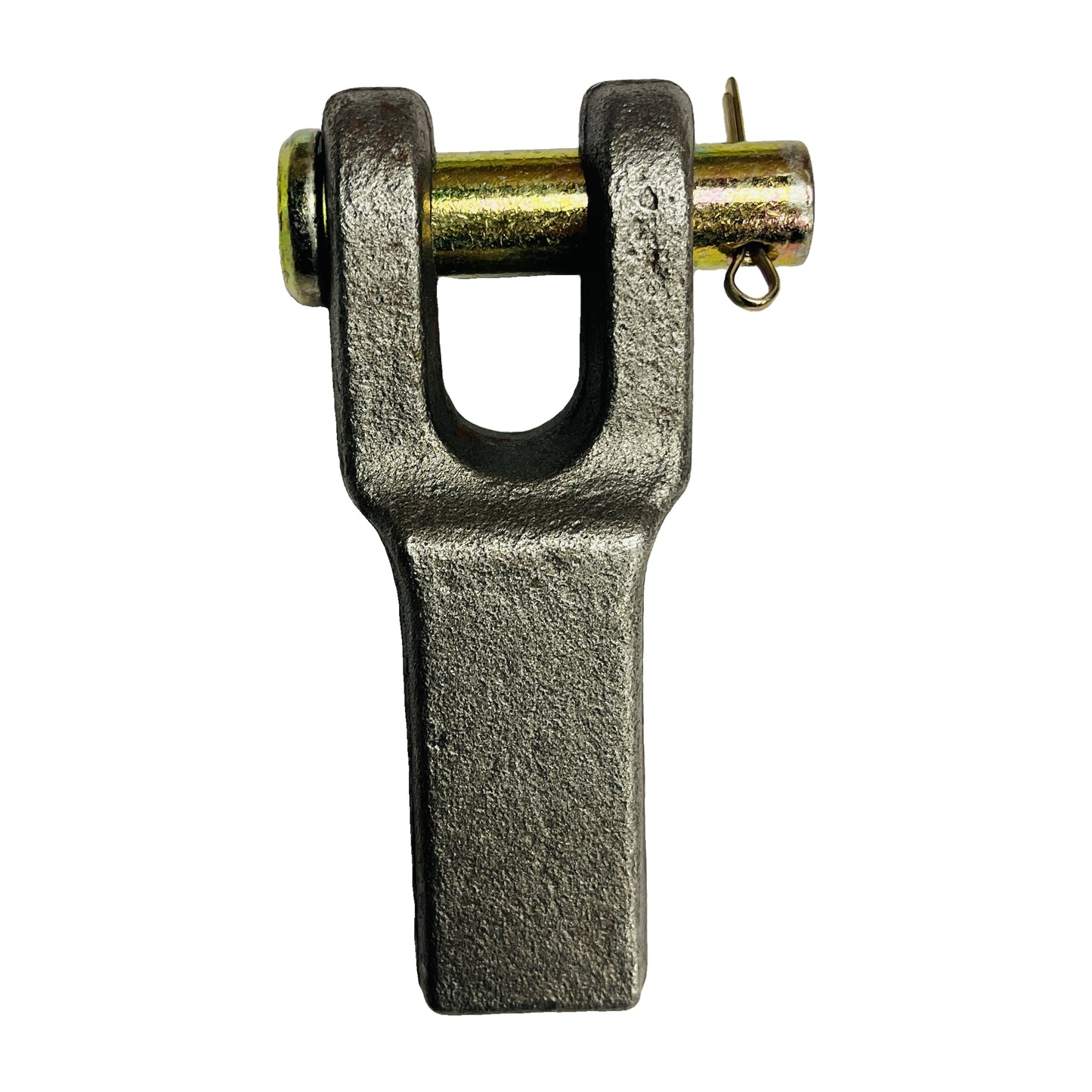 (2 Pack) 1/2" Weld-On Clevis Safety Chain Retainer, Commercial Heavy Duty Forged Steel Trailer Chain Anchor with Removable Clevis Pin & Cotter Pin, Raw Steel Finish – 25,000 lbs Breaking Strength