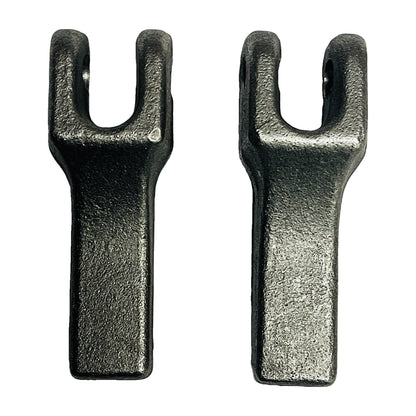(2 Pack) 5/16" Weld-On Clevis Safety Chain Retainer, Heavy Duty Forged Steel Trailer Chain Anchor with Removable Clevis Pin & Cotter Pin, Raw Steel Finish – 10,000 lbs Breaking Strength