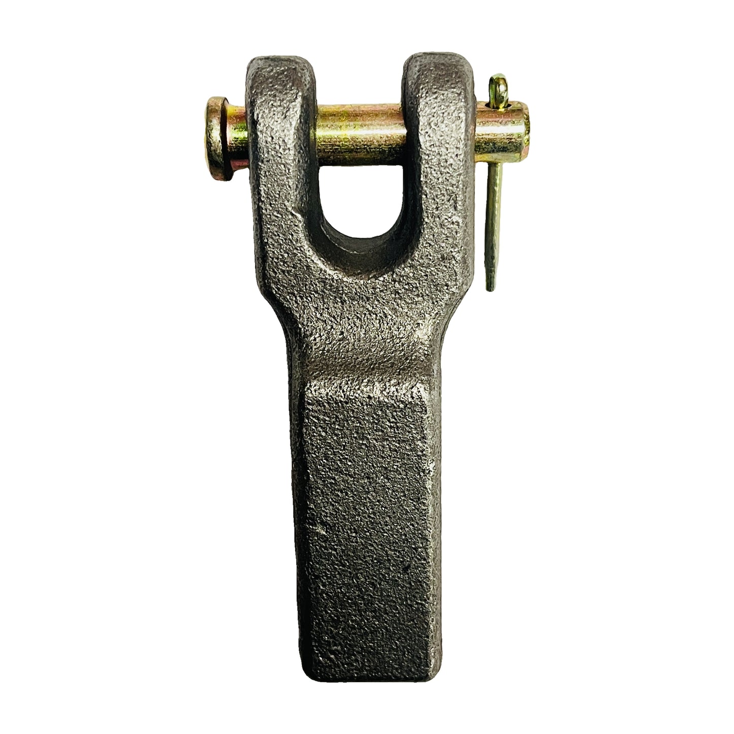 (2 Pack) 5/16" Weld-On Clevis Safety Chain Retainer, Heavy Duty Forged Steel Trailer Chain Anchor with Removable Clevis Pin & Cotter Pin, Raw Steel Finish – 10,000 lbs Breaking Strength