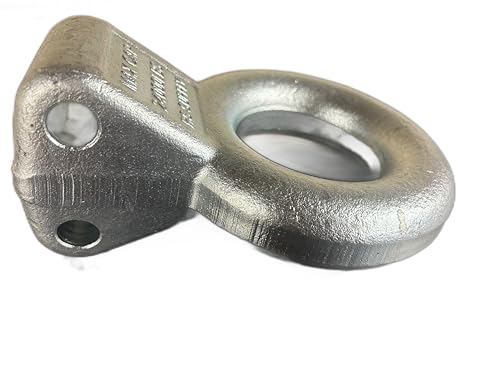 Zinc Plated Steel Pintle Hitch Lunette Ring 3-Inch ID, 24,000 lbs, Channel Mount Required