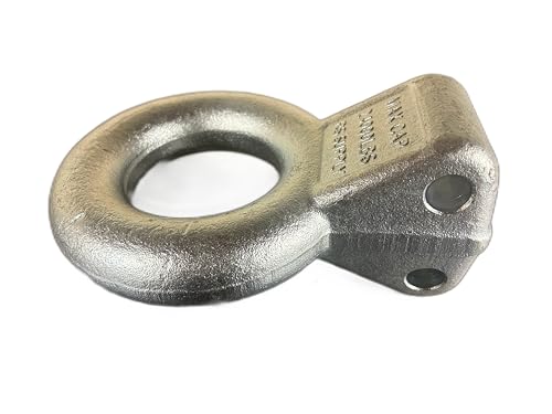 Zinc Plated Steel Pintle Hitch Lunette Ring 3-Inch ID, 24,000 lbs, Channel Mount Required