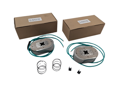 Paquete de 2 kits de imanes de freno para remolques de eje de 3500 lb (placa de soporte de 10" x 2 1/4")