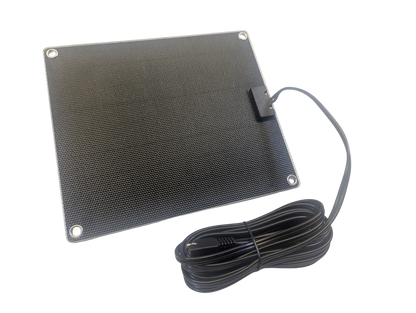 Panel solar de 12 voltios y 10 vatios para remolques, autocaravanas, plataformas basculantes, embarcaciones, etc. Resistente a los rayos UV. Indicador LED que indica si la batería se está cargando.