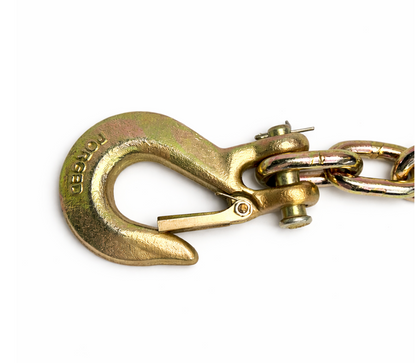 5/16" X 36" Grade 70 - Clevis Style Slip Hook Safety Chain Set - Rated at 18,800 lbs