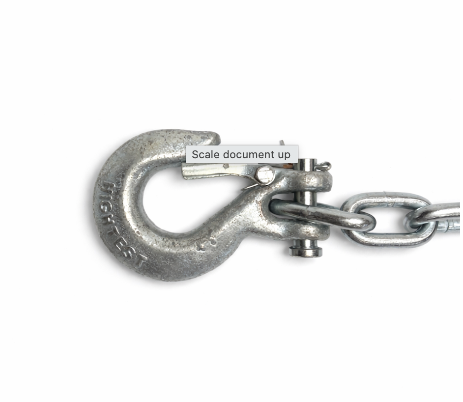 1/4" X 30" Grade 43 - Clevis Style Slip Hook Safety Chain Set - Rated at 7,800 lbs