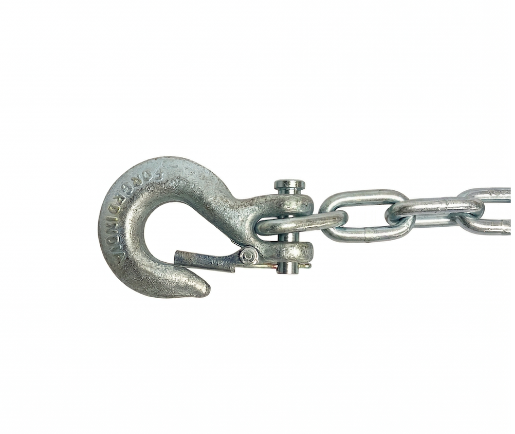 1/4" X 30" Grade 43 - Clevis Style Slip Hook Safety Chain Set - Rated at 7,800 lbs