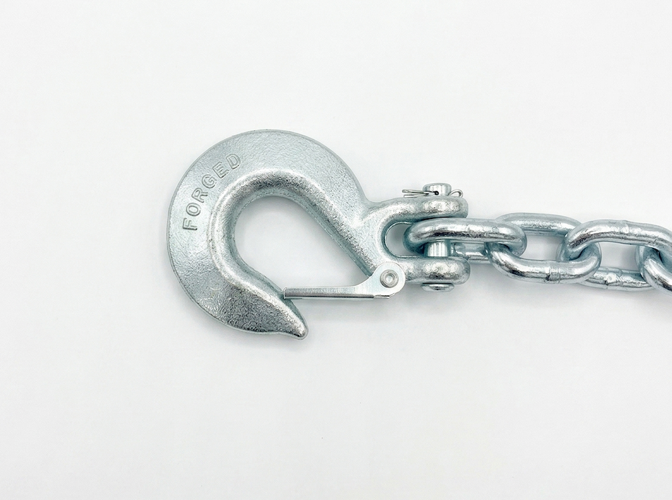 3/8" X 35" Grade 43 - Clevis Style Slip Hook Safety Chain Set - Rated at 16,200 lbs