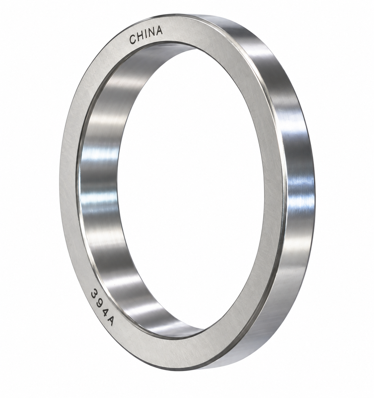 A metallic ring-shaped bearing or component with 'CHINA' and '394A' printed on it, shown on a plain white background.